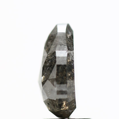 2.90 Carat Natural Gray Pear Salt and Pepper Diamond