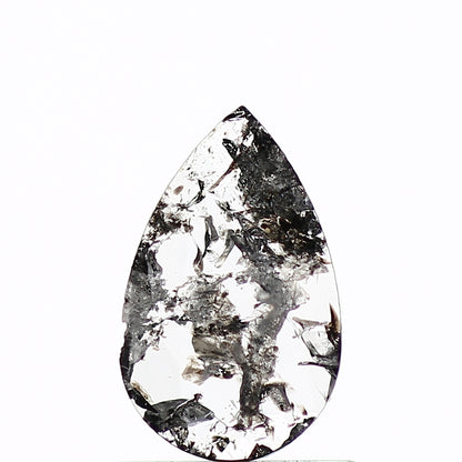 0.54 Carat Pear Slice Salt and Pepper Natural Diamond SDM979