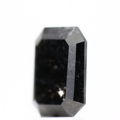 2.41 Carat 9.8 MM Natural Fancy Black Emerald Salt and Pepper Diamond - Blackdiamond