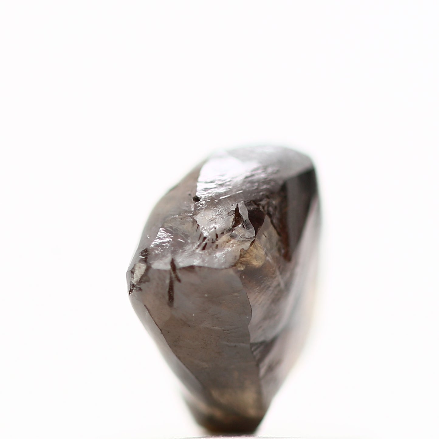 0.91 Carat Natural Chocolate Brown Octahedron Rough Diamond 6.15 MM - Blackdiamond