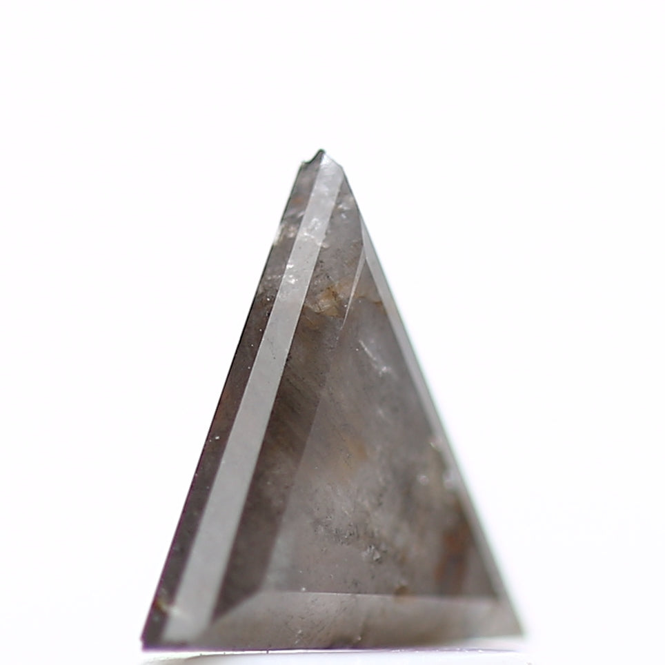 0.73 Carat 6.98 MM Natural Fancy Gray Triangle Salt and Pepper Diamond - Blackdiamond