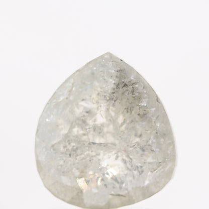 1.26 Carat Natural Pear Rose Cut Gray Salt and Pepper Diamond sd26