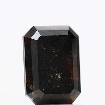 1.83 Carat 7.90 MM Fancy Black Emerald Cut Salt and Pepper Diamond - Blackdiamond