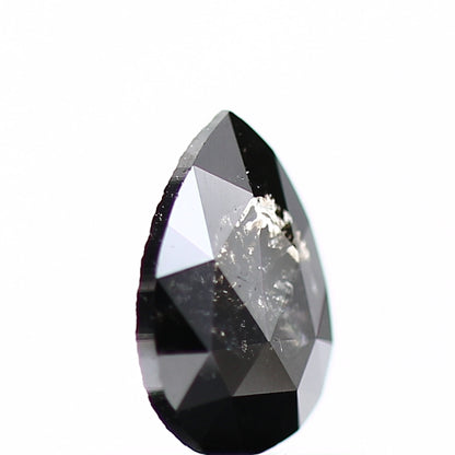 0.36 Carat Natural Pear Rose Cut Black Loose Diamond SDM479