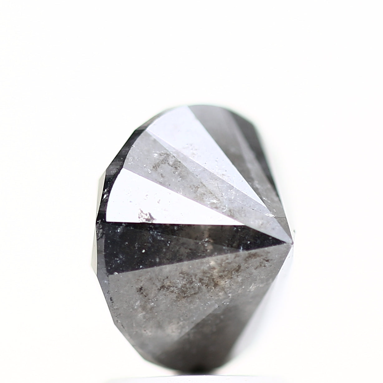 3 Carat Natural Fancy Gray Round Loose Salt and Pepper Diamond 8.3 MM - Blackdiamond