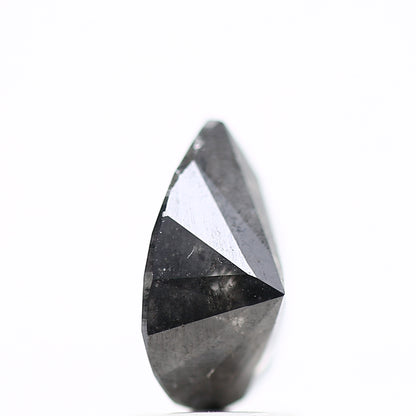 1.37 Carat Fancy Black Natural Pear Loose Diamond 9.10 MM