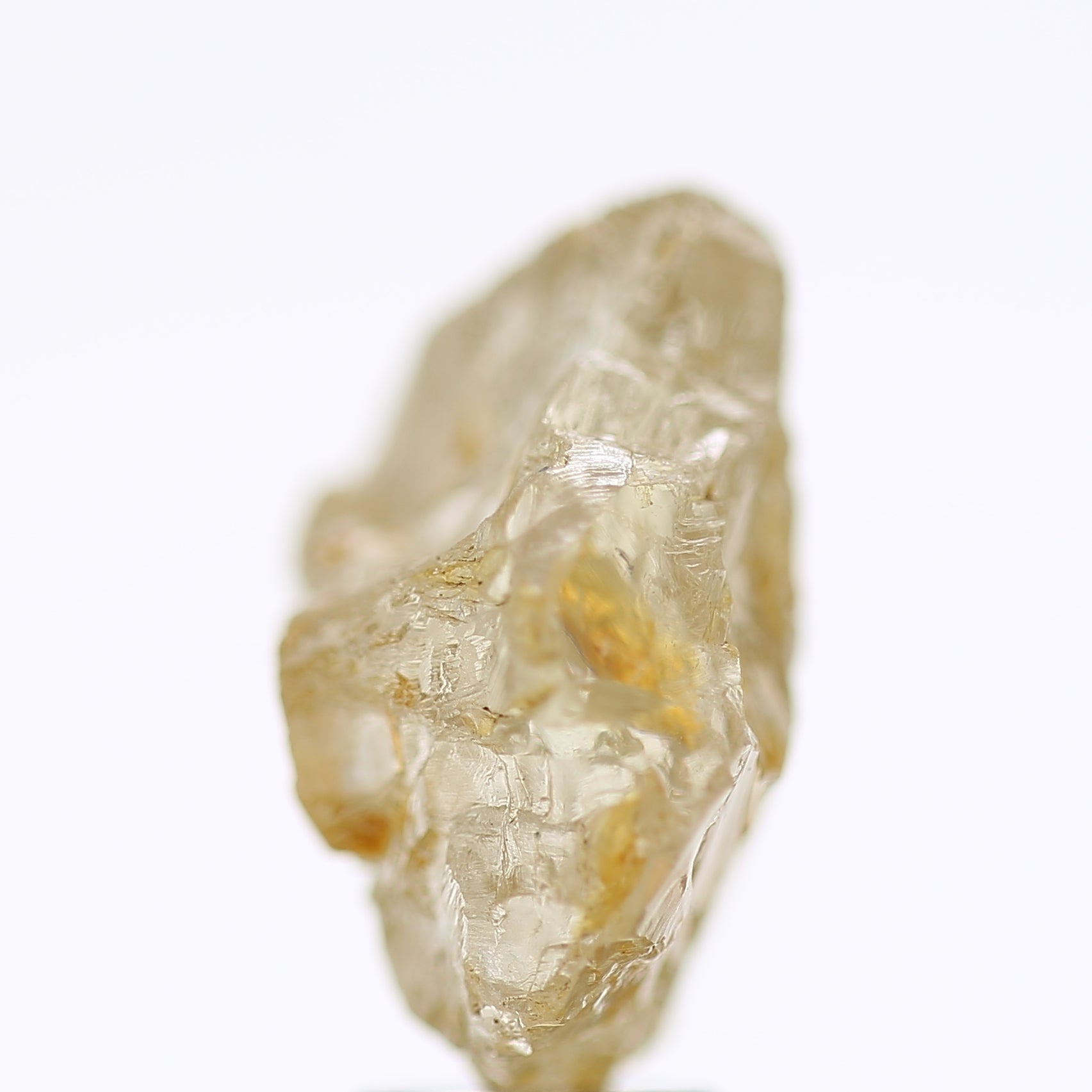 6.73 Carat Natural Fancy Yellow Champagne Rough Diamond 13 MM