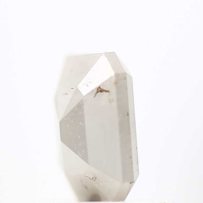 0.64 Carat 5.65 MM Milky Gray Emerald Cut Salt and Pepper Diamond - Blackdiamond