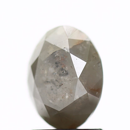 1.61 Carat Fancy Gray Oval Rustic Natural Diamond 7.93 MM