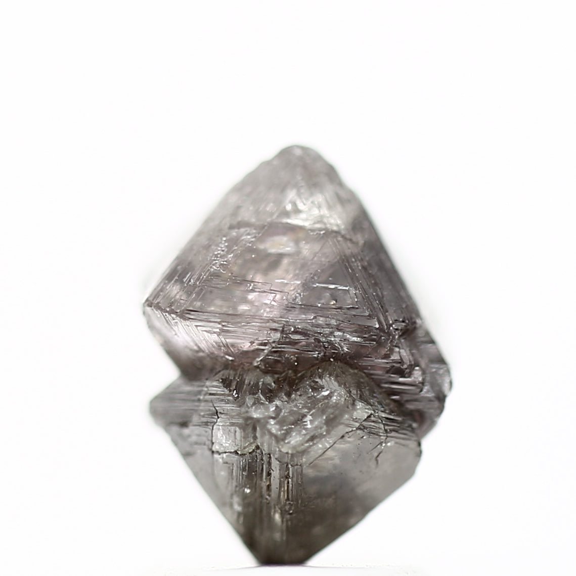 2 Carat Natural Fancy Purple Brown Raw Uncut Octahedron Rough Diamond - Blackdiamond