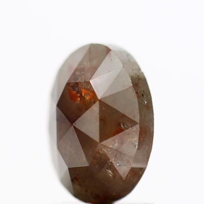 1.62 Ct Rustic Red and Brown Oval Cut Natural Loose Diamond 8.5 MM