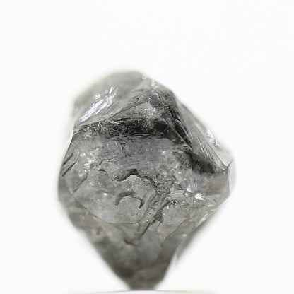 2.90 Carat Rough Diamonds Octahedron Raw Gray Diamonds 7 MM - Blackdiamond