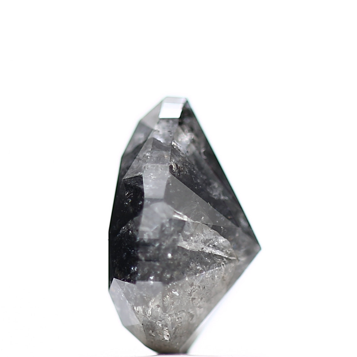 1.41 Carat Fancy Gray Pear Brilliant Cut Salt and Pepper Diamond