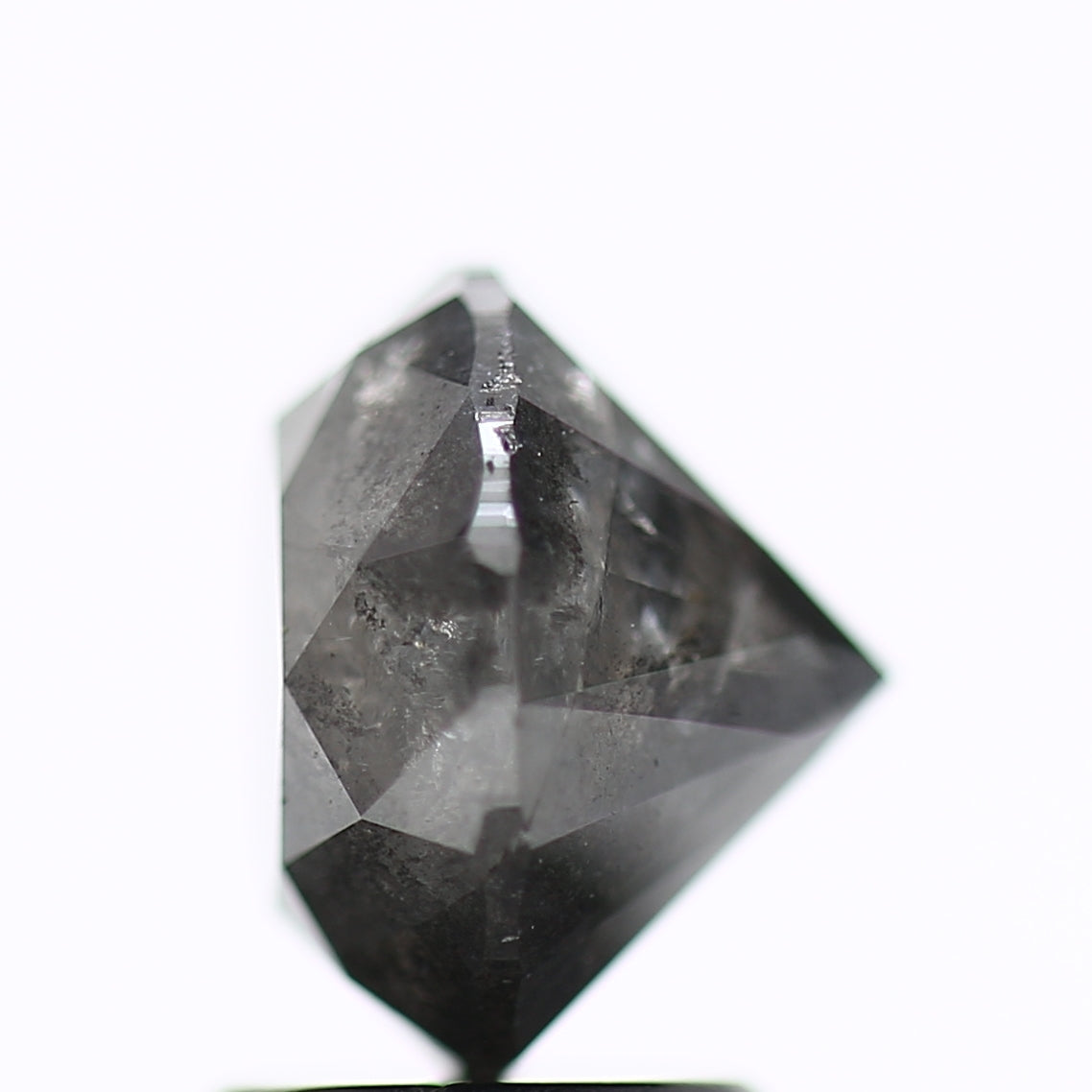 3 Carat Natural Fancy Gray Round Loose Salt and Pepper Diamond 8.3 MM