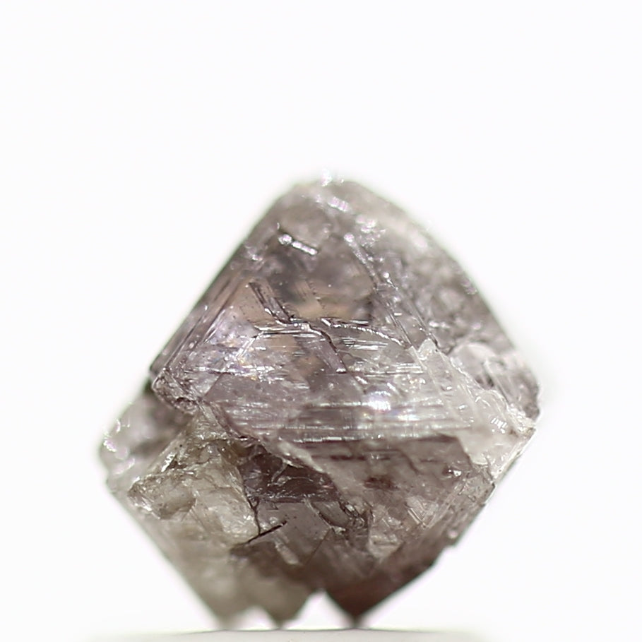 1.63 Carat Fancy Pink Purple Octahedron Rough Natural Diamond 7 MM - Blackdiamond