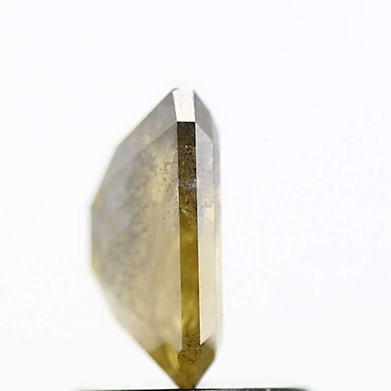 1.09 Carat 6.90 MM Fancy Rustic Yellow Emerald Cut Salt Pepper Diamond - Blackdiamond