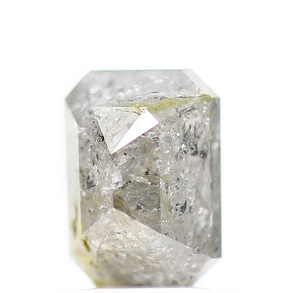 1.30 Carat 6.5 MM Natural Gray Emerald Salt and Pepper Loose Diamond - Blackdiamond