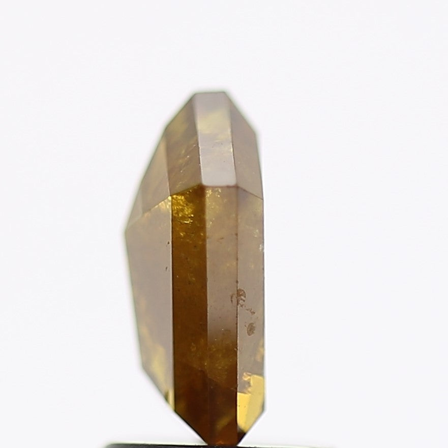 1.53 Carat Natural Fancy Yellow Kite Salt and Pepper Diamond 8.4 MM