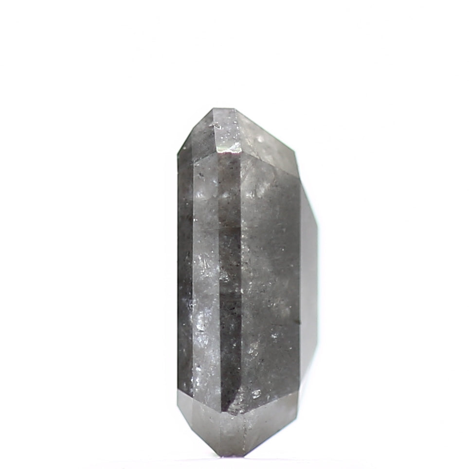 0.98 Carat 6.8 MM Gray Emerald Salt and Pepper Natural Loose Diamond - Blackdiamond