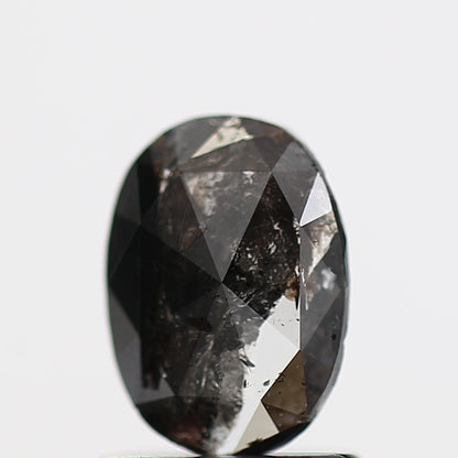 0.56 Carat Black Rose Cut Natural Loose Diamond 7.15 MM