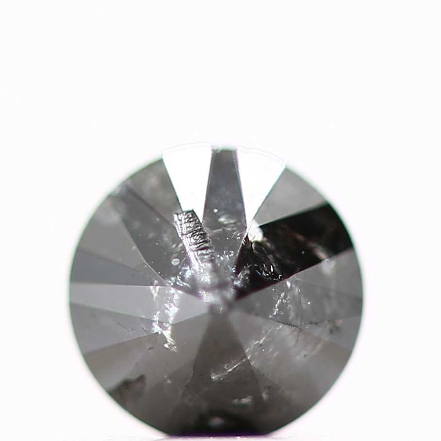 0.32 Carat Fancy Black Diamond Round Salt and Pepper Diamond 3.8 MM - Blackdiamond