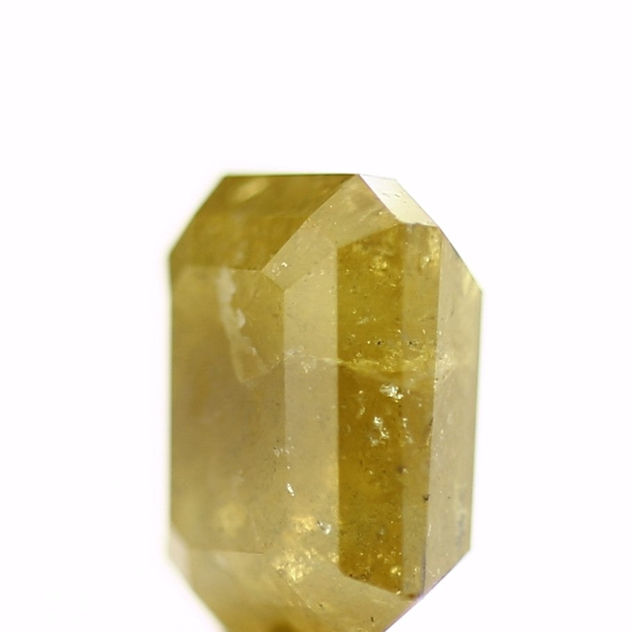 1.43 Carat 6.5 MM Rustic Fancy Yellow Emerald Natural Loose Diamond - Blackdiamond