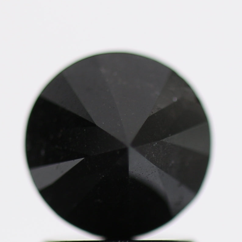 1.45 Carat Fancy Black Round Brilliant Diamond GIA Certified