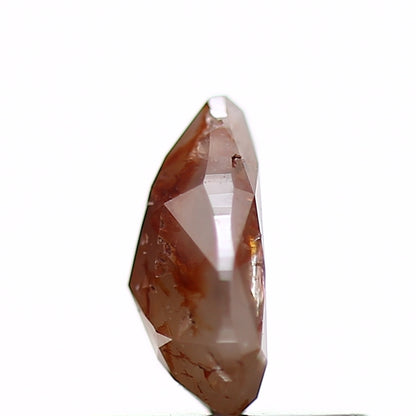 0.58 Carat Natural Orange Rustic Pear Diamond 6.25 MM