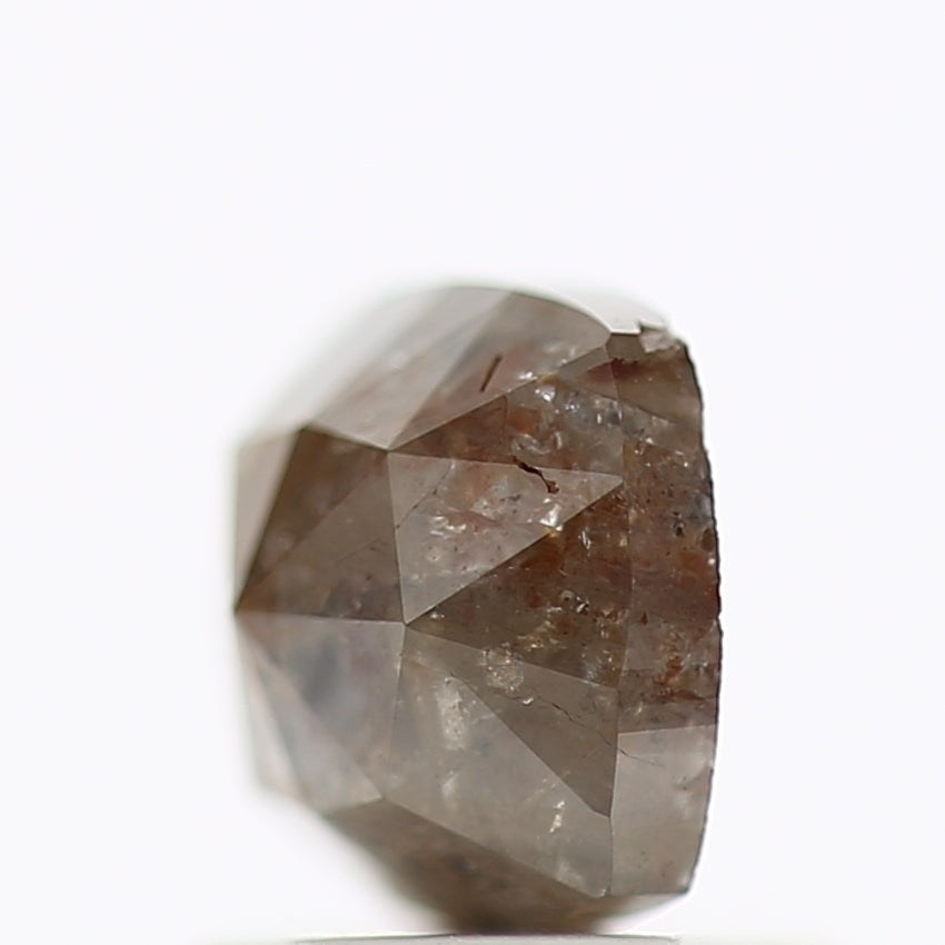 1 Carat Natural Gray Salt And Pepper Cushion Rosecut Diamond 5.62 MM