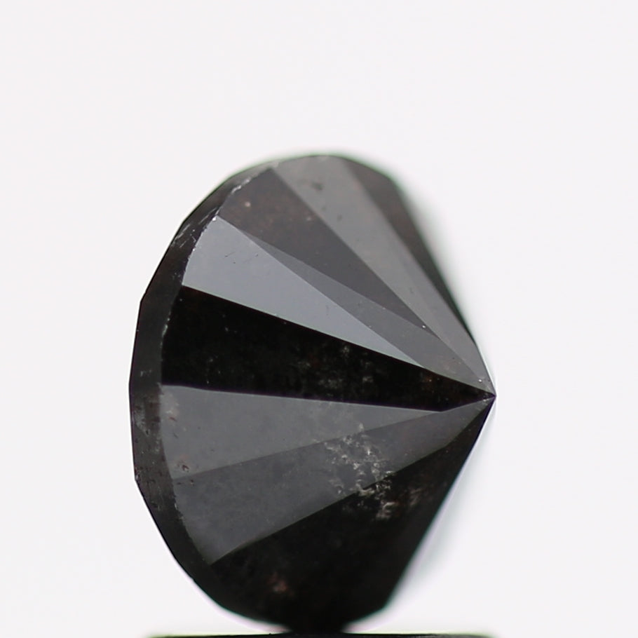 1.86 Carat Fancy Black Round Brilliant Diamond GIA Certified
