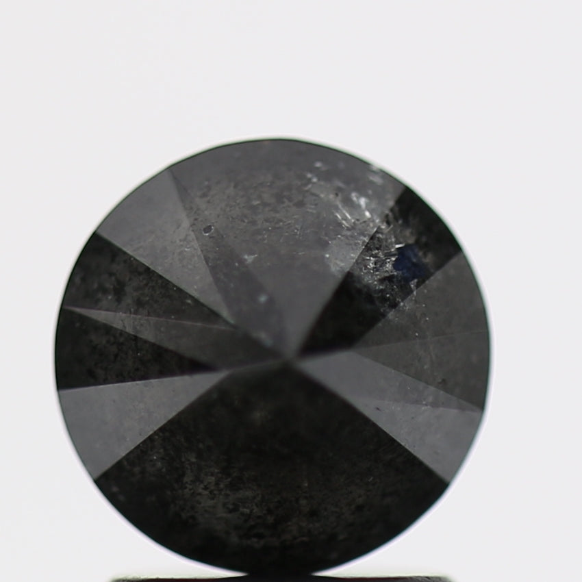 1.30 Carat Fancy Black Round Brilliant Diamond GIA Certified