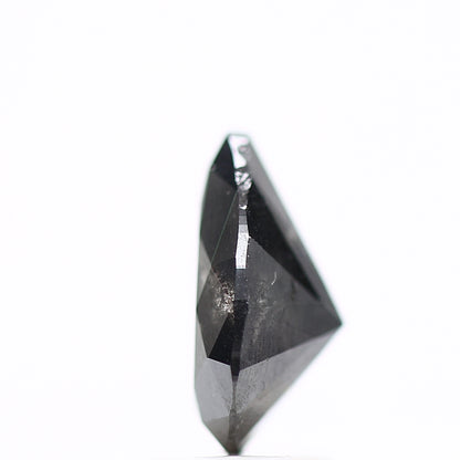 1.37 Carat Fancy Black Natural Pear Loose Diamond 9.10 MM