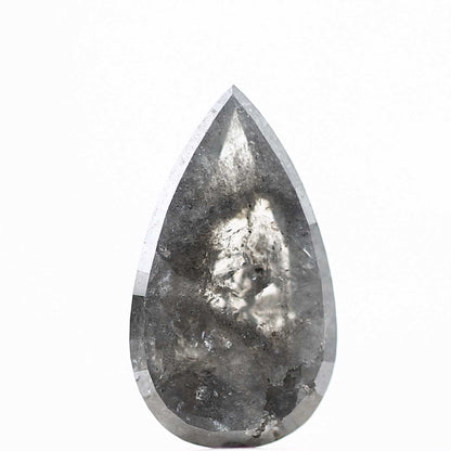 1.75 Carat Fancy Gray Diamond Pear Rose Cut Natural Diamond For Ring