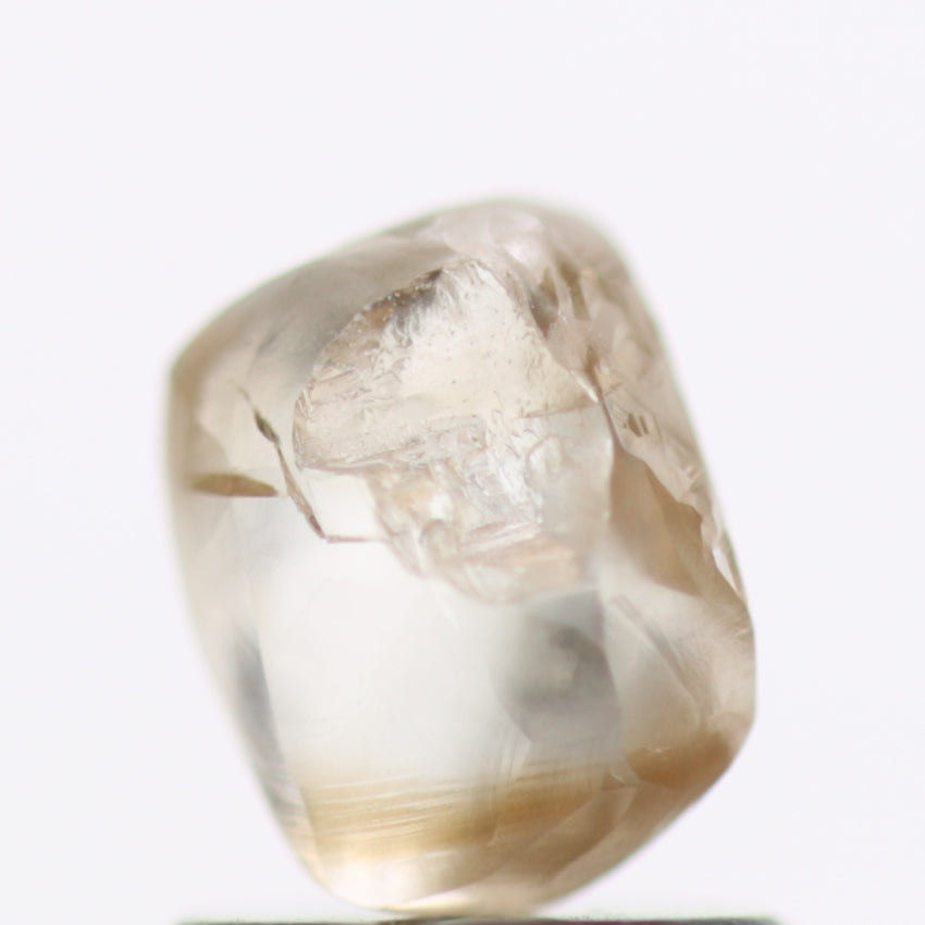 1.25 Carat Fancy Champagne Brown Diamonds Rough Natural 6.53 MM