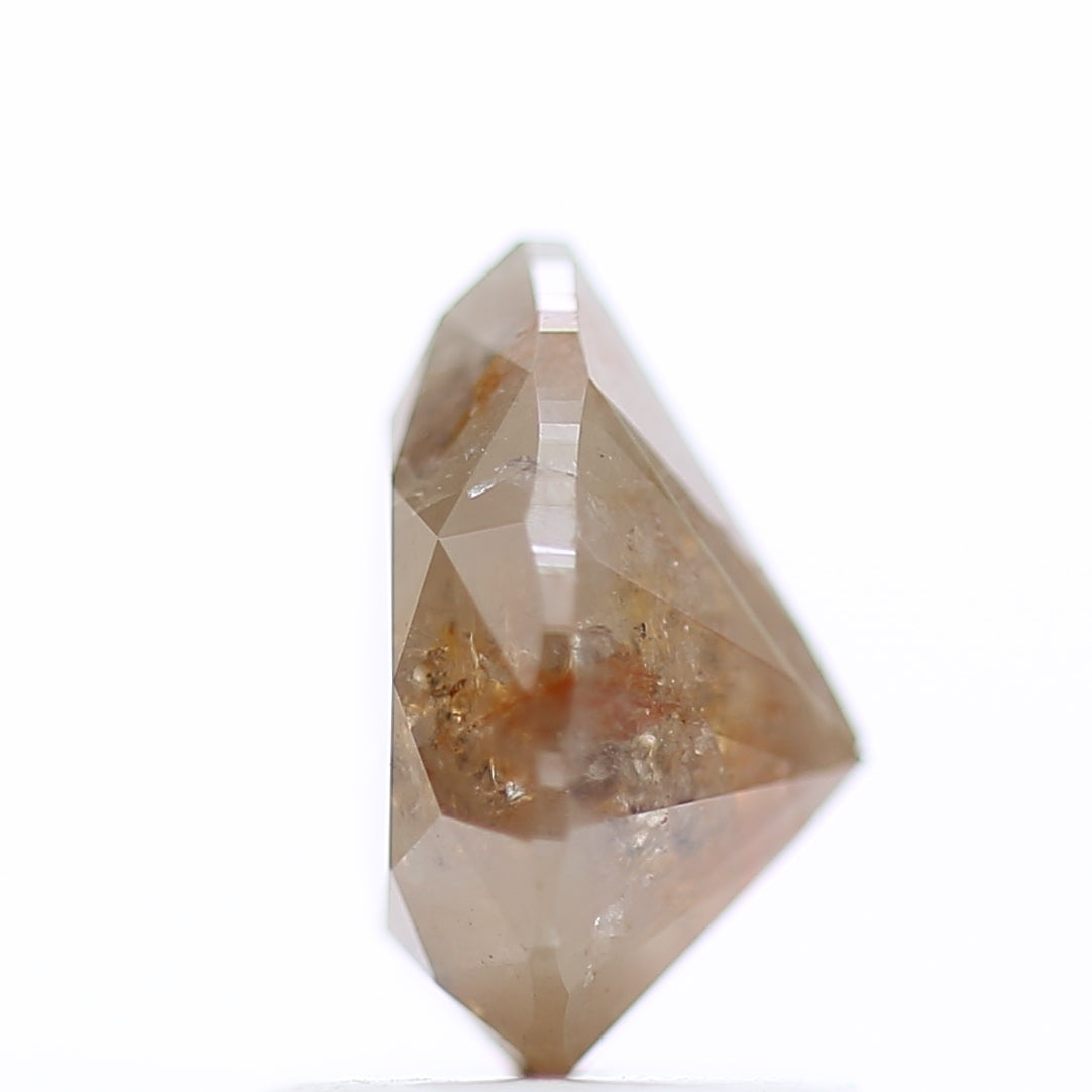 1.40 Carat Orange Brown Pear Cut Salt And Pepper Diamond 7.98 MM