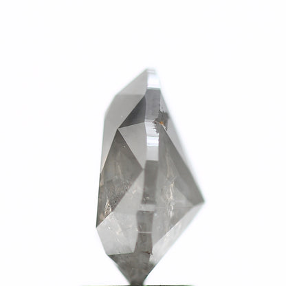 2.75 Carat Pear Salt and Pepper Gray Diamond 10.30 MM