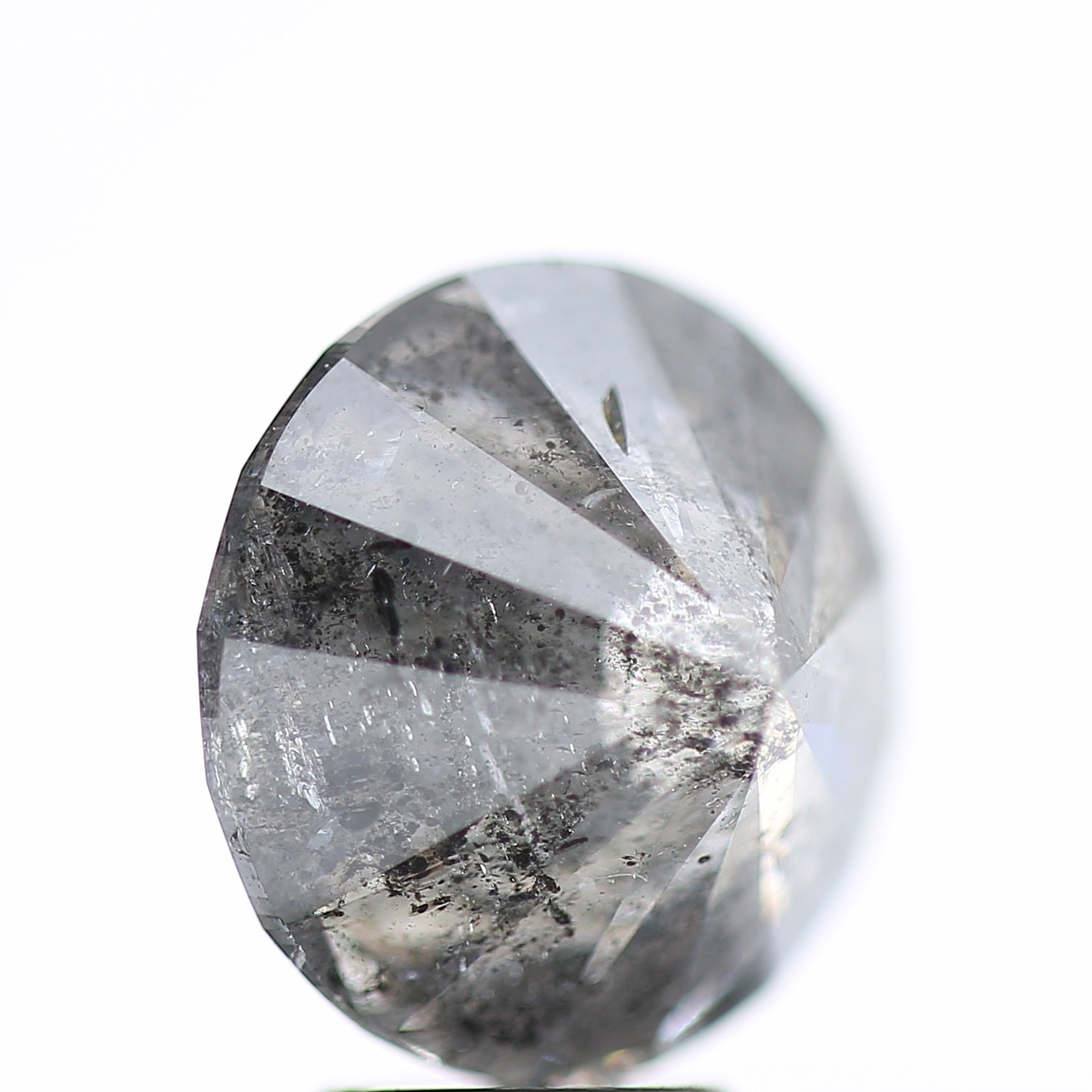 5 Ct Round Salt and Pepper Diamond 11.11 MM