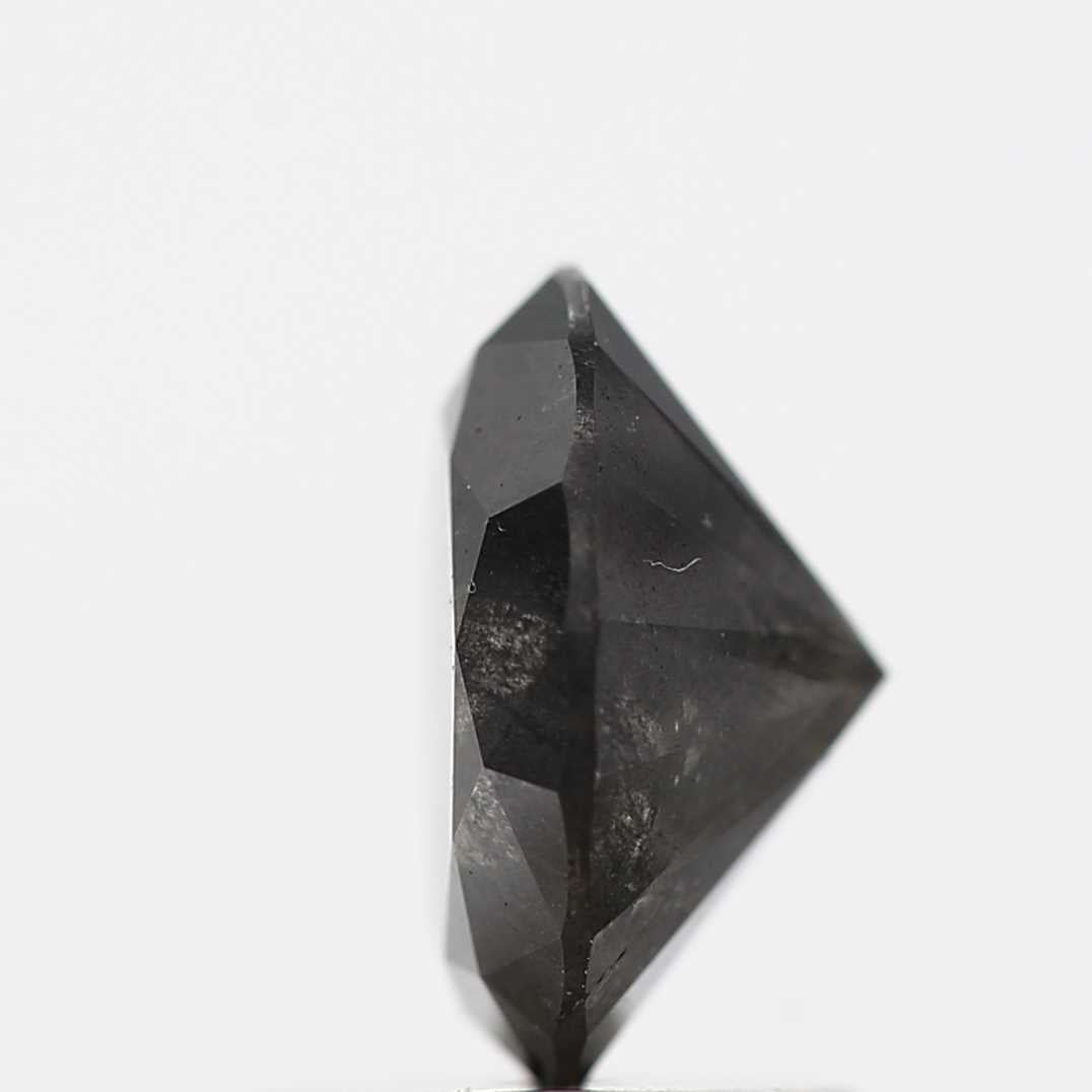 1.57 Carat Fancy Black Round Cut Natural Loose Diamond 7.5 MM - Blackdiamond