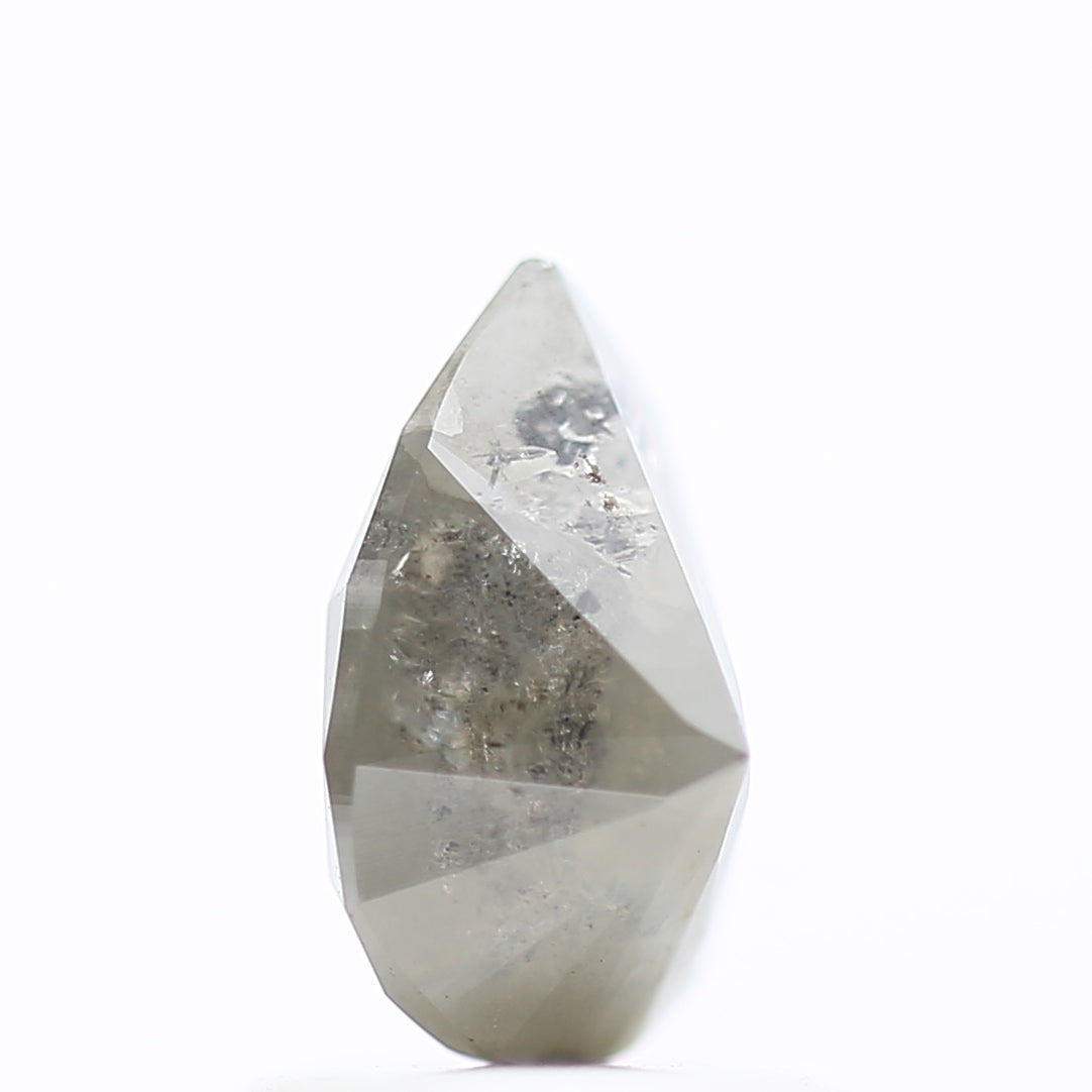 1.02 Carat Celestial Pear Salt and Pepper Natural Diamond 7.68 MM
