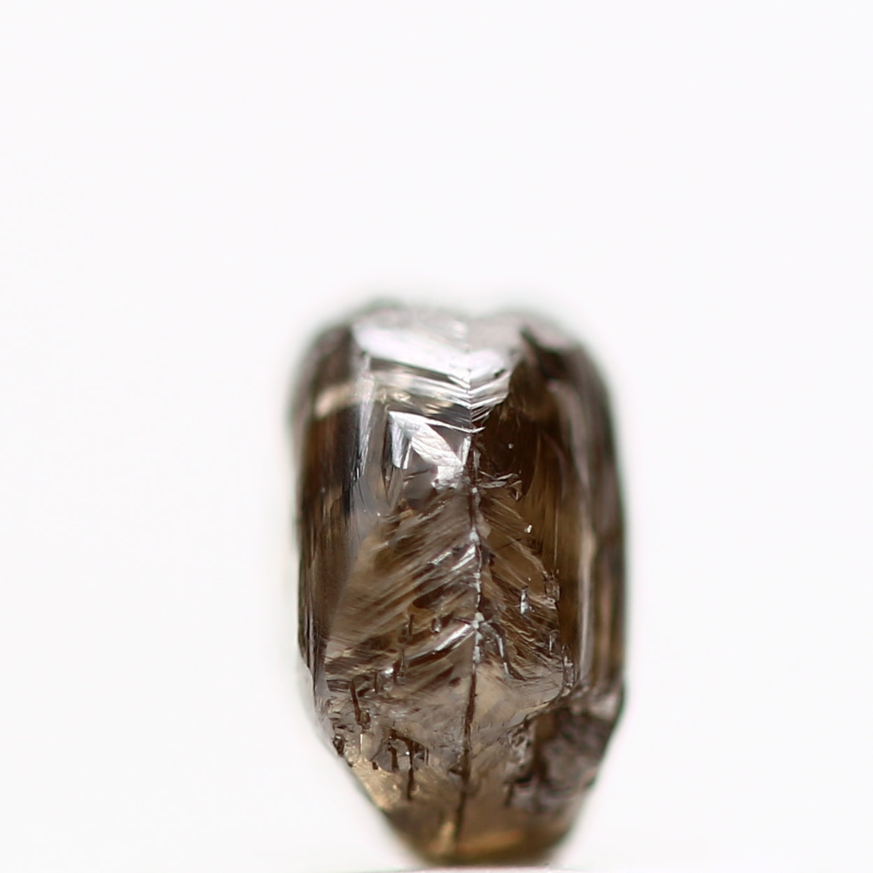 0.80 Carat Natural Chocolate Brown Crystal Raw Rough Diamond 5.65 MM - Blackdiamond