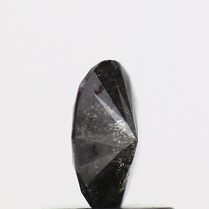 1.02 Carat Fancy Black Oval Salt and Pepper Diamond 6.3 MM