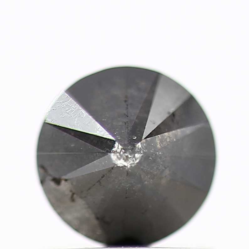 0.96 carat, Fancy Black Diamond, Round Shape, Natural Diamond 5.8 MM - Blackdiamond