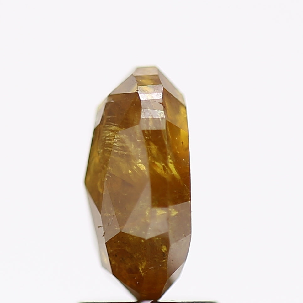 2.34 Carat Natural Oval Salt and Pepper Diamond Fancy Yellow 9.1 MM