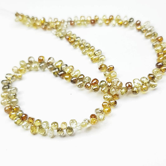 yellow diamonds beads necklace