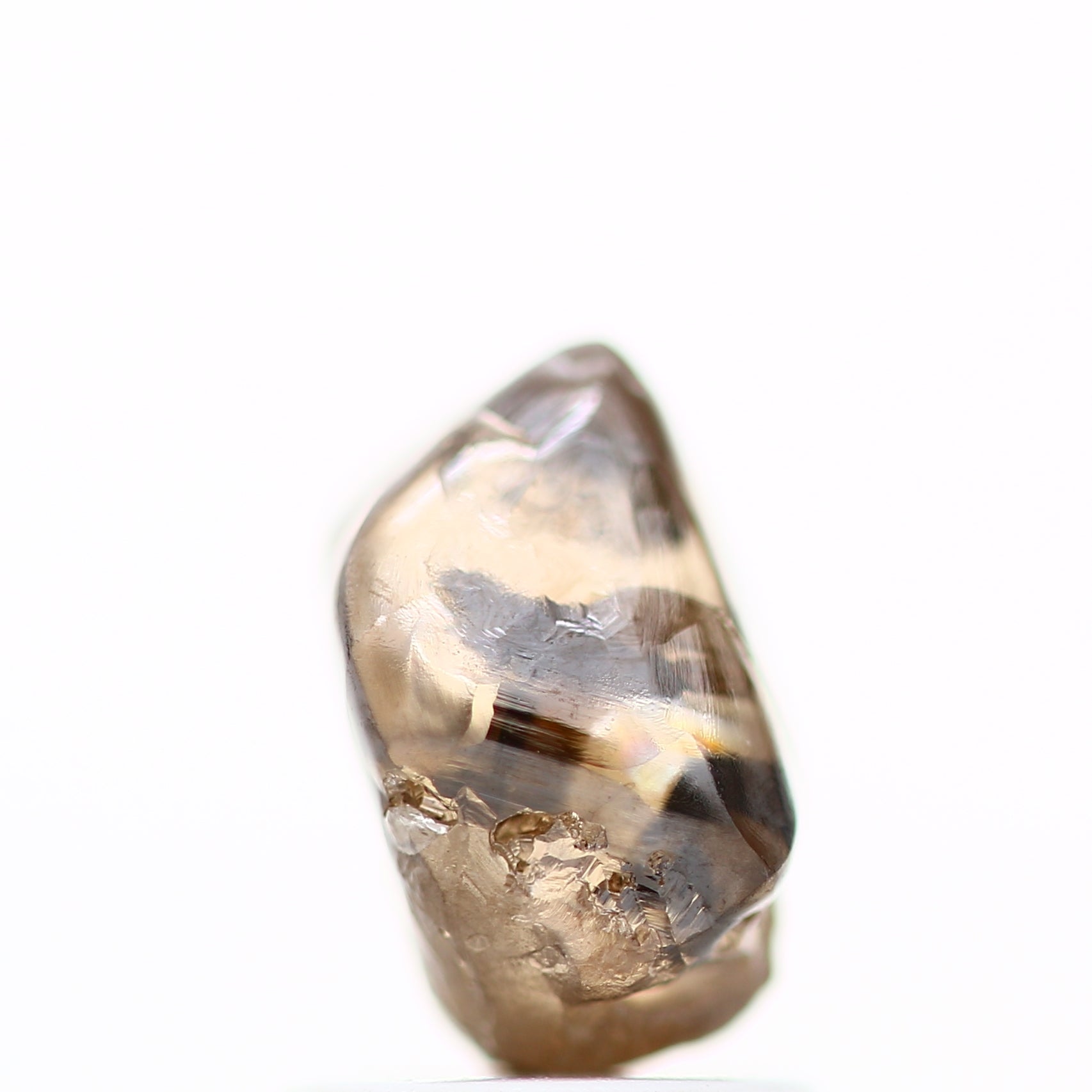 1.78 Carat Fancy Brown Crystal Raw Rough Natural Diamond 7.50 MM - Blackdiamond