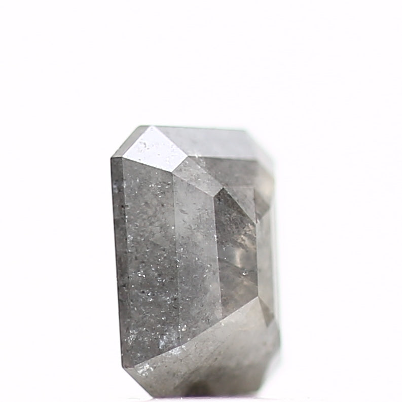 0.54 Carat 5.40 MM Natural Gray Emerald Salt and Pepper Diamond - Blackdiamond