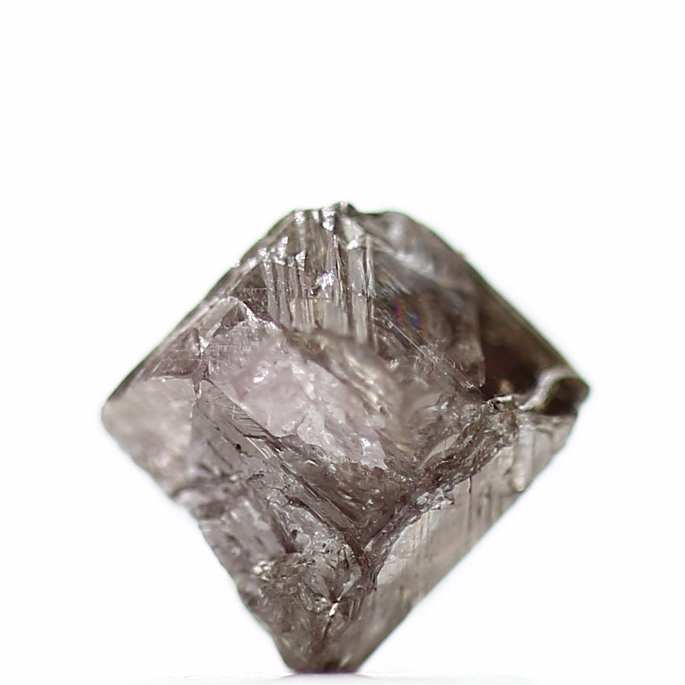 1.22 Carat Purple Pink Octahedron Rough Natural Diamond 6.50 MM - Blackdiamond