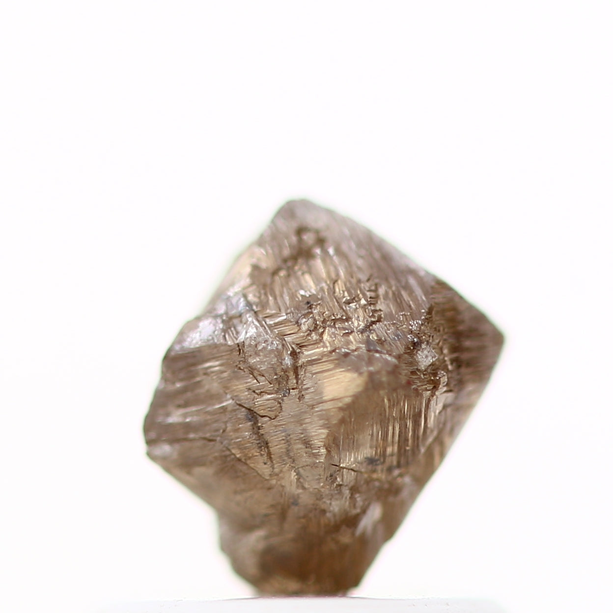 0.86 Carat Champagne Brown Crystal Uncut Rough Natural Diamond 4.90 MM - Blackdiamond