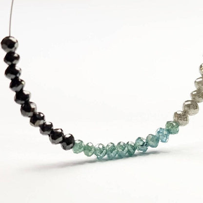 fancy blue black gray diamond beads