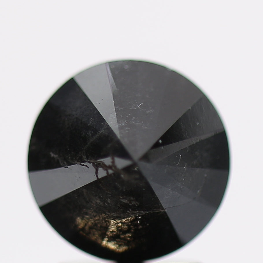 1.97 Carat Fancy Black Round Brilliant Diamond GIA Certified